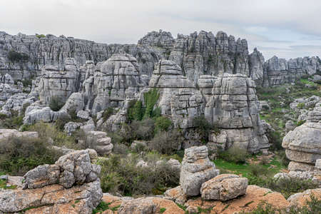 Torcal de Antequera in the province of malagaの写真素材