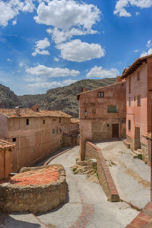 Beautiful villages in Spain, Albarrac?n in the province of Teruelの写真素材