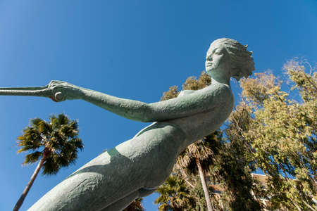 Symbols of Marbella, sculpture Venusの写真素材