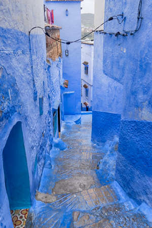 Beautiful Blue Chaouen Medina, Moroccoの写真素材