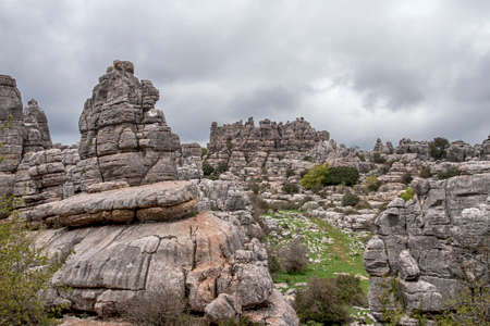 Torcal de Antequera in the province of Málaga, Andalusiaの写真素材