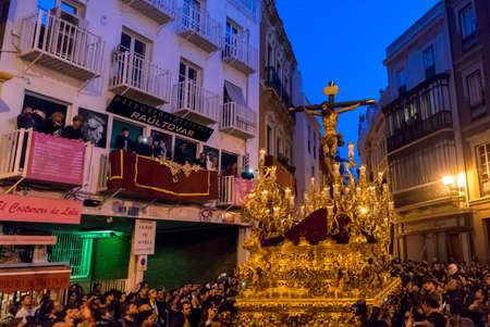 Brotherhood Of Thirst, Holy Week in Seville, Jesus on the crossのeditorial素材