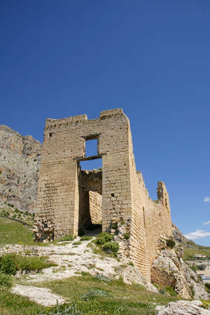 Ruins of the old castle of the municipality of Bedmar, Jaenの写真素材