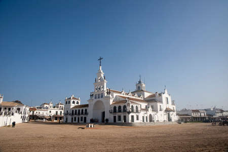 Hermitage of El Rocio in the province of Huelvaの写真素材