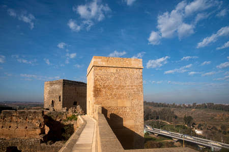 Castles of Andalusia, Fortress of AlcalÃ¡ de Guadaira in Sevilleのeditorial素材