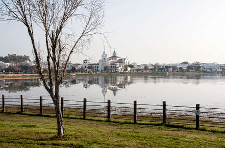 The Roc o Marshes next to the chapel, Huelvaの写真素材