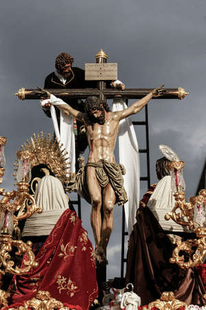 Christ of the brotherhood of the Trinity in the Holy Week in Sevilleのeditorial素材