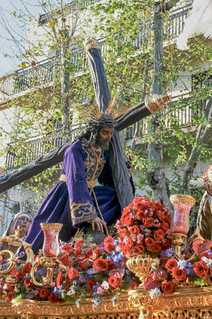 Holy Christ of the three falls of Triana, Holy Week in Sevilleのeditorial素材