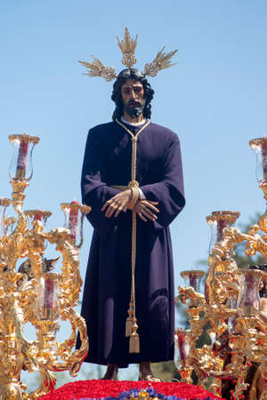 Image of Jesus Captive in the procession through the streets of Seville in Its holy weekのeditorial素材