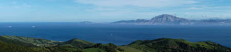 Mirador del Estrecho Natural Park in Tarifa with views of Mount Musa on the coast of Africa