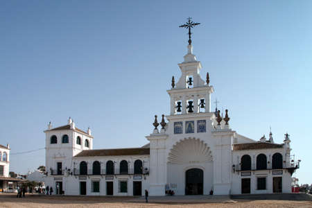 Hermitage of El Rocio in the province of Huelvaの写真素材