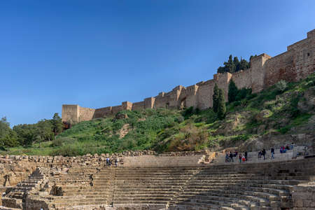 Monuments in Andalusia, the Alcazaba of Malagaのeditorial素材