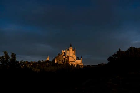 Monuments of the city of Segovia, the Real Alcazar, Spainの写真素材