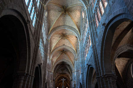 Interior of the Holy Church Cathedral of Avila, Spainのeditorial素材