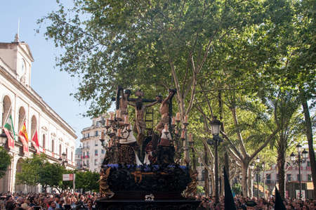 Procession of the brotherhood of the carreteria, Holy Week in Sevilleのeditorial素材