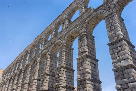 Monuments of the city of Segovia, Roman aqueduct, Spainの写真素材