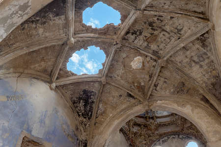 Belchite churches destroyed by bombing of civil war in Spain