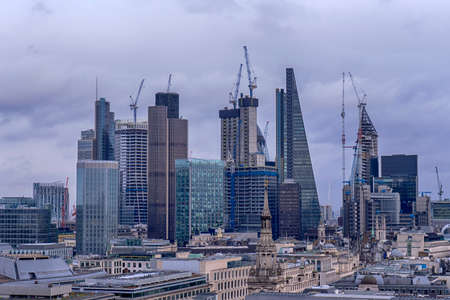 View of the financial area of ??the city of Londonの写真素材