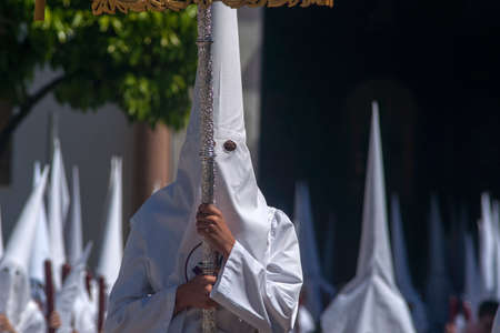 Brothers Nazarenes of Holy Week in Sevilleのeditorial素材