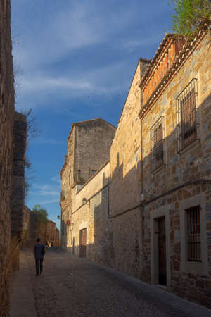 Beautiful medieval city of Caceres in Extremaduraの写真素材