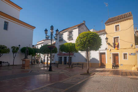 Streets of the old town of Marbella, Malagaのeditorial素材