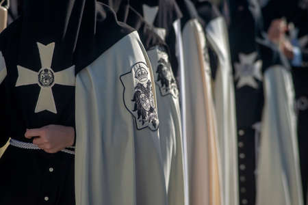 Holy Week in Seville, the penitentsのeditorial素材