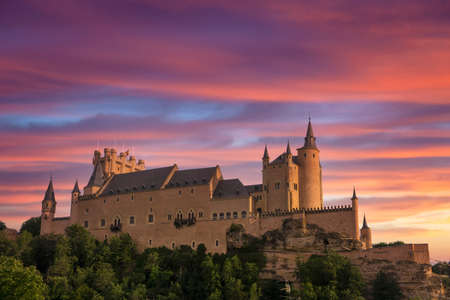 Monument in Spain, the Alcazar of Segoviaのeditorial素材