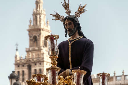 Jesus captive in the procession, Holy Week in Seville