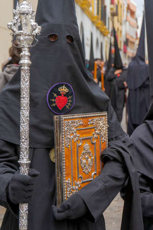 Nazarene brothers of the Holy Week of Sevilleのeditorial素材