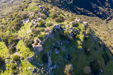 ruins of the castle of Montemayor in the municipality of Benahavis, Andalusiaのeditorial素材