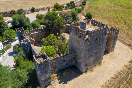 Castle of Las Aguzaderas in the municipality of El Coronil, Sevilleのeditorial素材