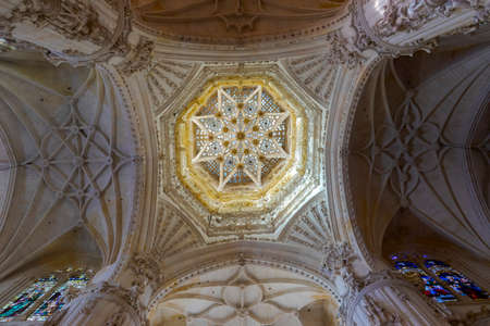interior detail of the beautiful cathedral in Burgos, Spainのeditorial素材