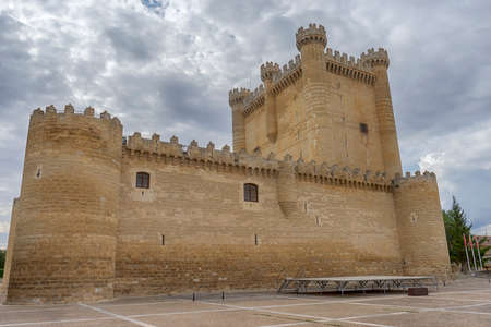 castle of FuensaldaÃ±a in the province of Valladolid, Spainのeditorial素材