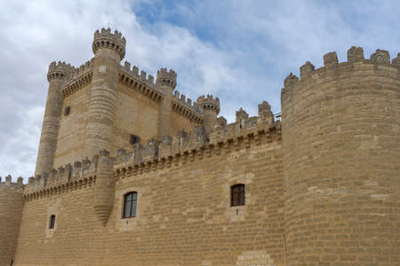 castle of FuensaldaÃ±a in the province of Valladolid, Spainのeditorial素材