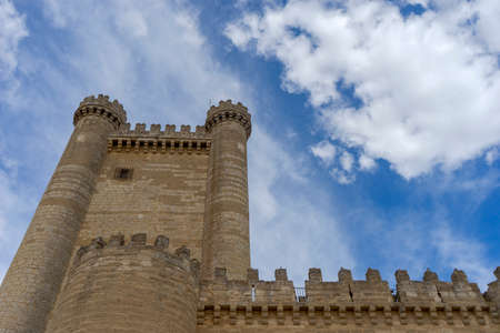 castle of FuensaldaÃ±a in the province of Valladolid, Spainのeditorial素材