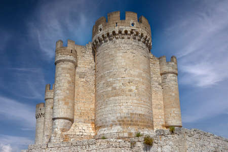 beautiful castle of PeÃ±afiel in the province of Valladolid, Spainのeditorial素材