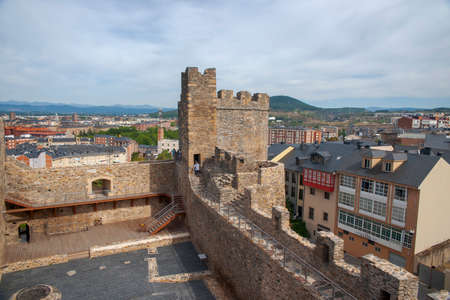 beautiful Templar castle in Ponferrada Spainのeditorial素材