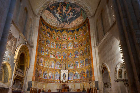 interior of the beautiful old cathedral of the city of Salamanca, Spain