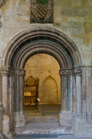 interior of the beautiful old cathedral of the city of Salamanca, Spainのeditorial素材