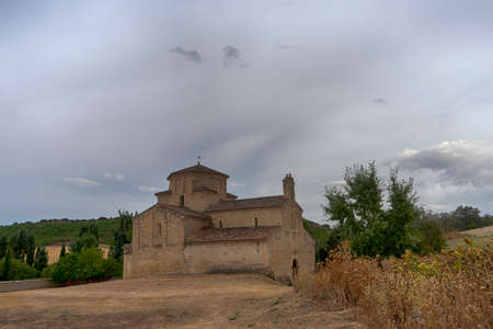 Hermitage of Nuestra SeÃ±ora de la Anunciada de UrueÃ±a in the province of Valladolid, Spainのeditorial素材