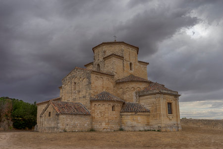 Hermitage of Nuestra SeÃ±ora de la Anunciada de UrueÃ±a in the province of Valladolid, Spainのeditorial素材