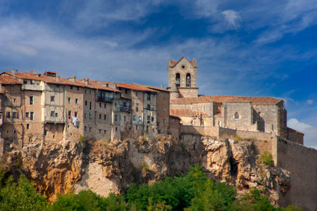 beautiful medieval municipality of Frias in the province of Burgos, Spainの写真素材