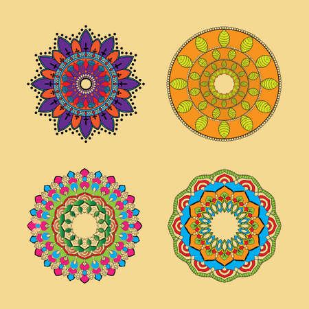 mandala icon  template imageのイラスト素材