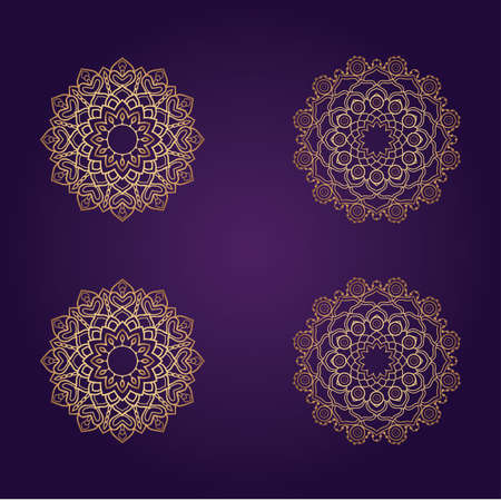 Mandala icon logo template designのイラスト素材