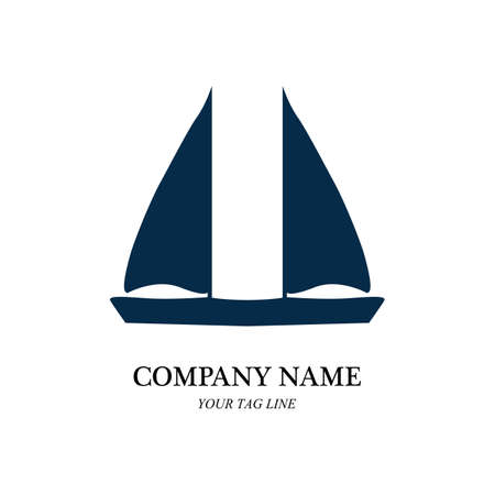 sailing boat logo and symbol vector icon imageのイラスト素材