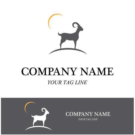 Goat Logo Template vector icon illustration designのイラスト素材