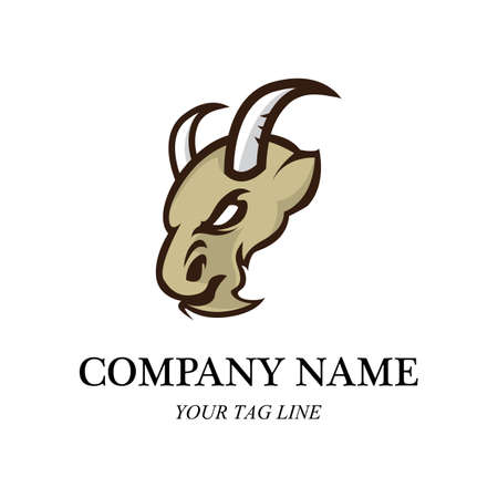 Goat Logo Template vector icon illustration designのイラスト素材