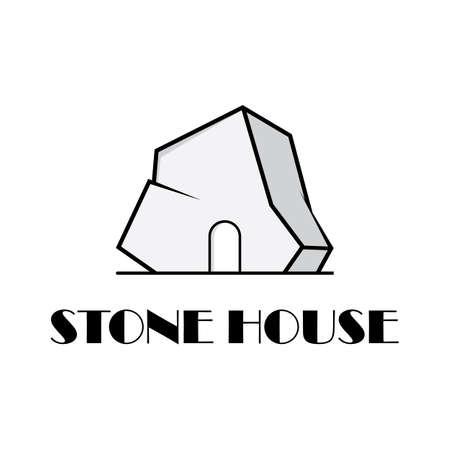 stone logo and symbol vector icon illustration designのイラスト素材