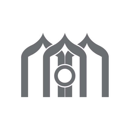 mosque logo and symbol vector illustration designのイラスト素材