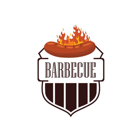 barbeque logo and symbol vector illustration designのイラスト素材